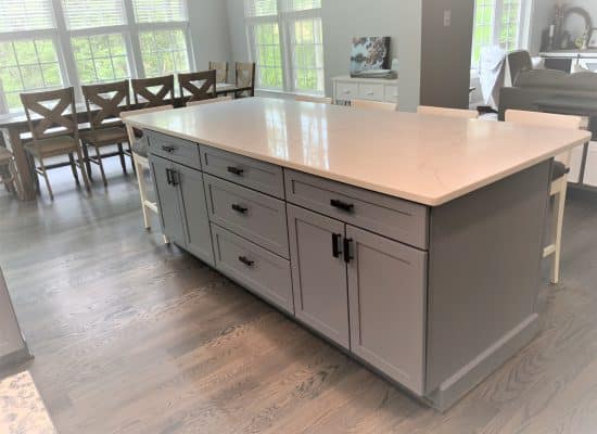 updated kitchen in maryland with a new island