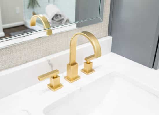 gold appliance details bathroom remodel