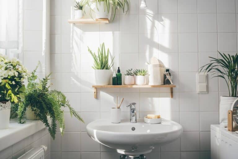 use plants to make a luxury bathroom remodel with ease